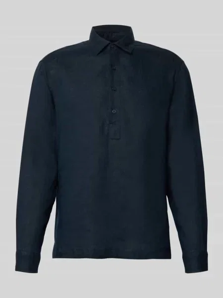 Koszula casualowa o kroju regular fit z lnu z kołnierzykiem typu kent Jake*s Studio Men