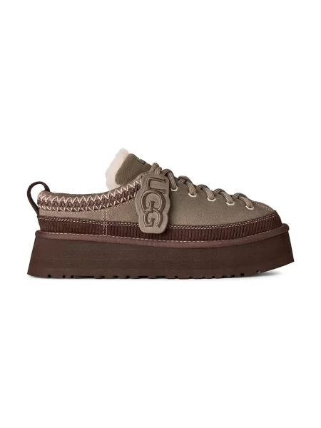 UGG copati semišasti W Heritage Lace-Up Slipper bež