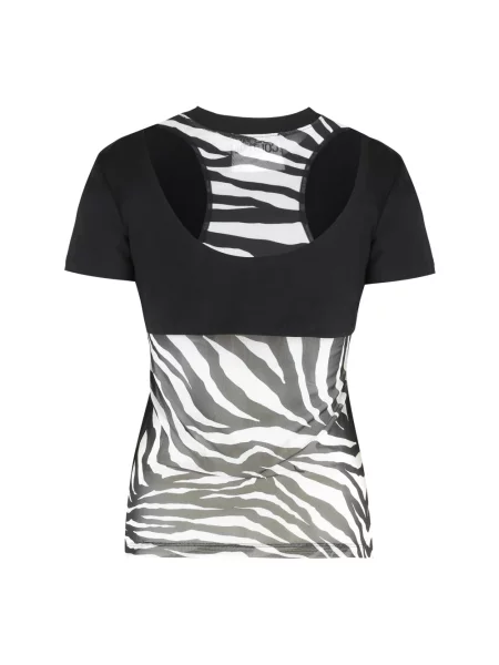 Koszulka polo Versace Jeans Couture z nadrukiem czarna