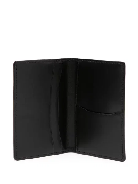 Kožená peněženka Discord Yohji Yamamoto s potiskem černá