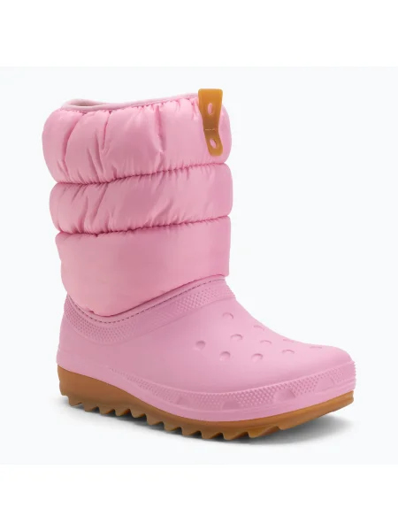 Gyerek hócsizma Crocs Classic Neo Puff pink tweed/gum. Méret: EU rózsaszín