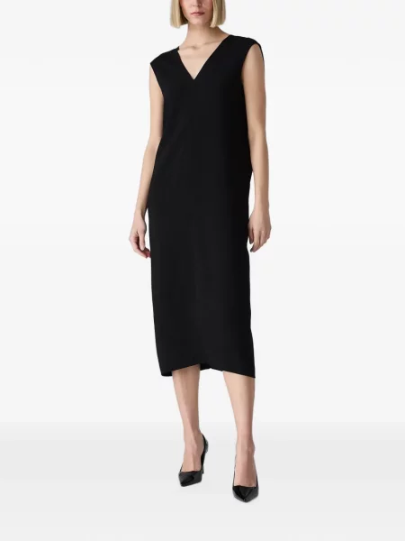 Rochie midi Vera Wang din crep negru