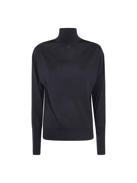 Sweter Courreges wełniany czarny