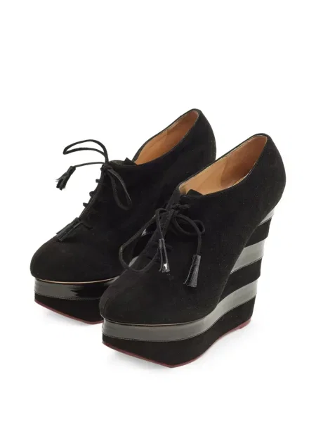 Éksarkú körömcipő Charlotte Olympia fekete