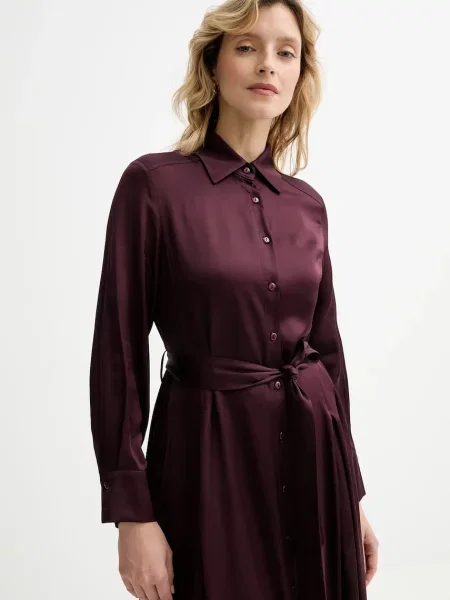 Сукня Answear.LAB maxi розкльошена бордовий