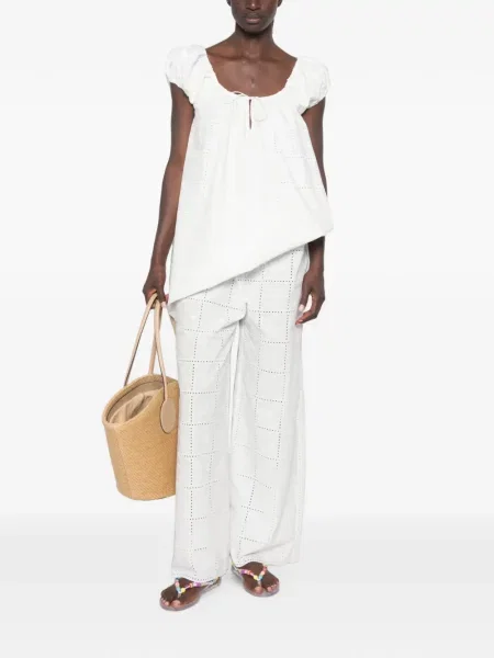 Pantaloni Faithfull The Brand alb