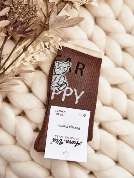 Чорапи Aura.via кафяво