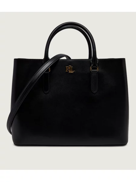 LAUREN RALPH LAUREN Bőr bőrönd MARCY fekete
