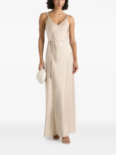 Cu centură rochie maxi Manière De Voir din satin