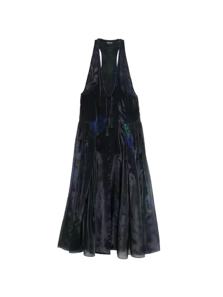 Rochie Giorgio Armani cu model floral de costum albastru