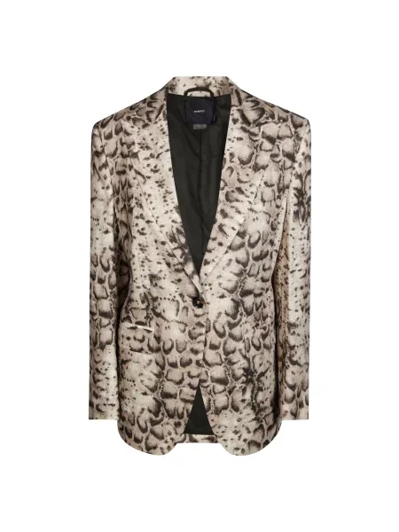 Lniana lniana marynarka Pinko beżowa