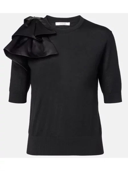 Pulover Dorothee Schumacher de lână cu volane negru