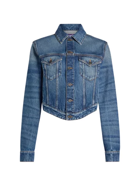 Geacă de blugi Jean Paul Gaultier cu imagine albastru