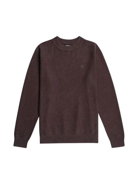 Dzianinowy sweter G-star brązowy
