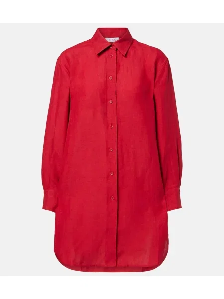 Cămașă Eres de in roșu