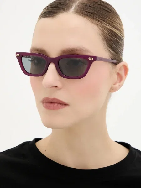 Слънчеви очила Gucci лилаво виолетово