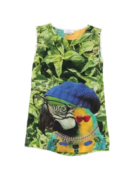 Bluză The Artistylist fără mâneci cu imagine verde