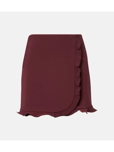 Fustă Tory Burch cu volane bordo