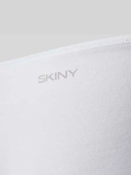 Figi z logo i elastycznym pasem Skiny białe