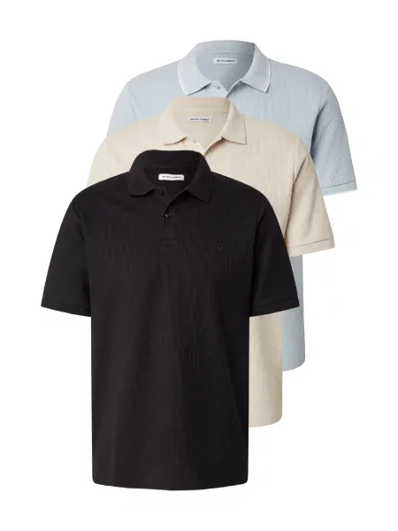 JACK & JONES Tricou JJEAUSTIN crem / albastru deschis negru