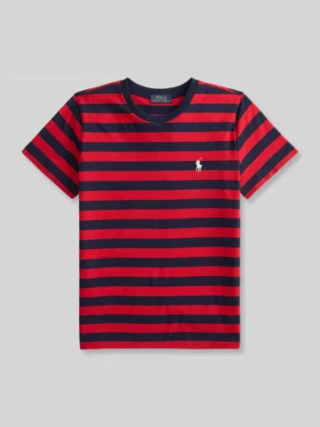 Męski t-shirt o kroju regular fit z czystej bawełny Polo Ralph Lauren czerwona