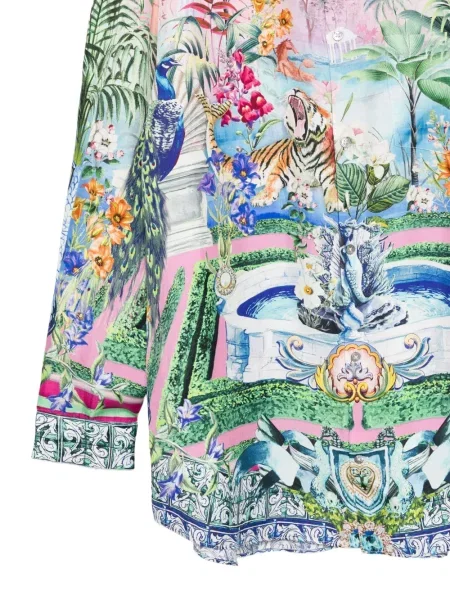 S límcem košile Camilla s potiskem modrá