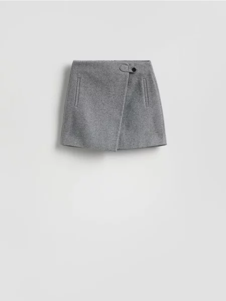 Reserved Fustă mini petrecută gri-închis gri