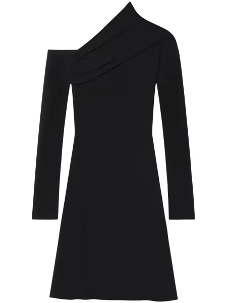 Rochie mini Courreges din crep de costum negru