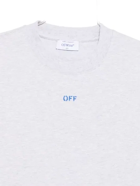 Tricou Off-white cu decolteu rotund scurt alb