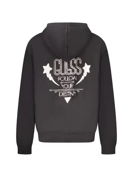 Hanorac cu glugă Guess cu broderie negru