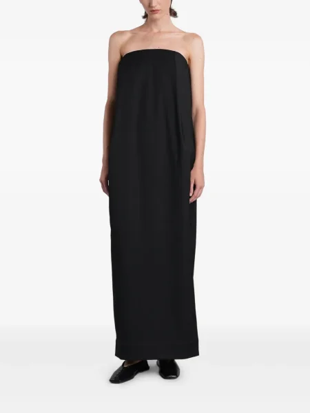 Rochie maxi Entire Studios plisată de costum negru