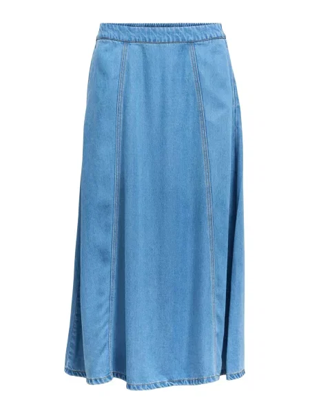 OBJECT Fustă OBJFRAME denim albastru