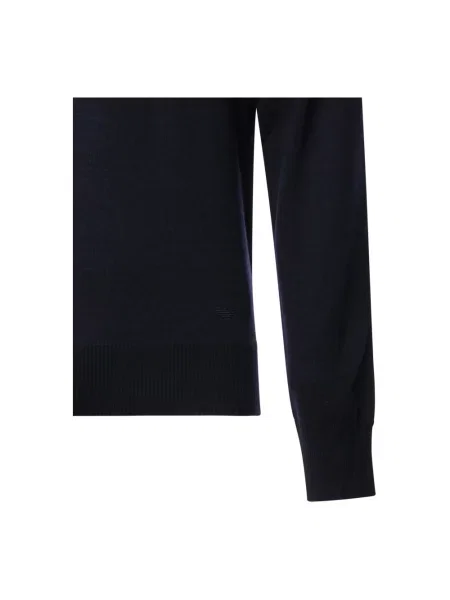 Sweter Emporio Armani wełniany niebieski