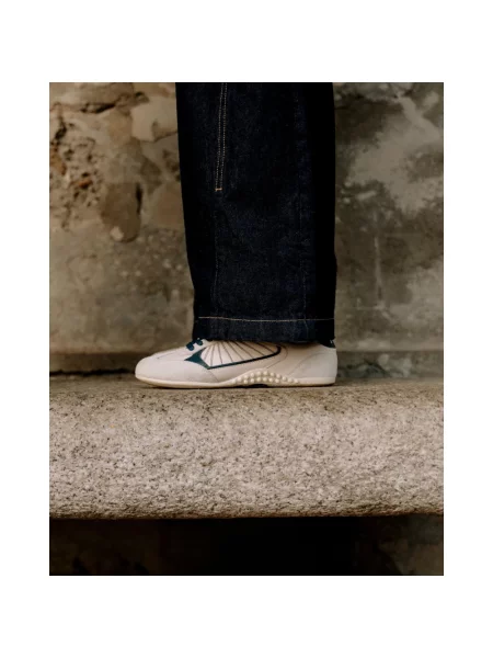 Sneakersy P448 skórzane beżowe