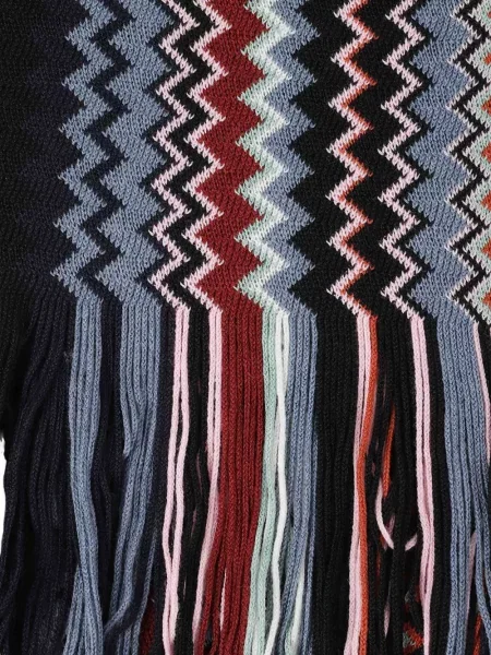 Fular Missoni cu franjuri negru