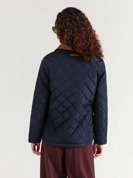 Lauren Ralph Lauren Geacă de primăvară-toamnă bleumarin / coniac maro