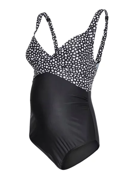 MAMALICIOUS Jednodijelni kupaći kostim cappuccino / crna / prljavo bijela