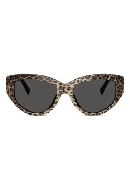 Ochelari de soare Dolce & Gabbana Eyewear cu imagine cu model leopard negru