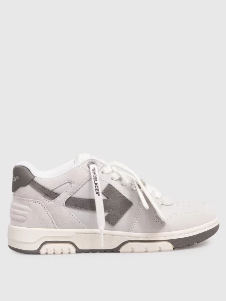 Замшеві кросівки Out Of Office з логотипом Off-white сірі
