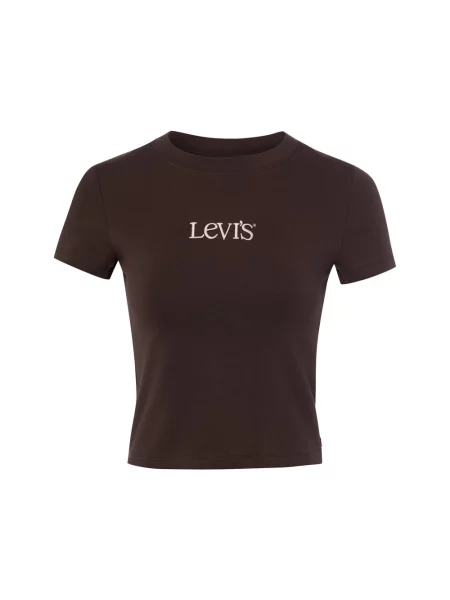 T-shirt o kroju slim fit z mieszanki bawełny z nadrukiem z logo Levi's brązowa