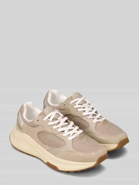 Sneakersy z licowej skóry bydlęcej i z wstawką z siateczki model LIV' Marc O'polo