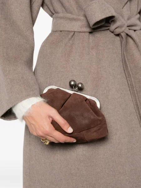 Geantă de călătorie Weekend Max Mara din piele maro