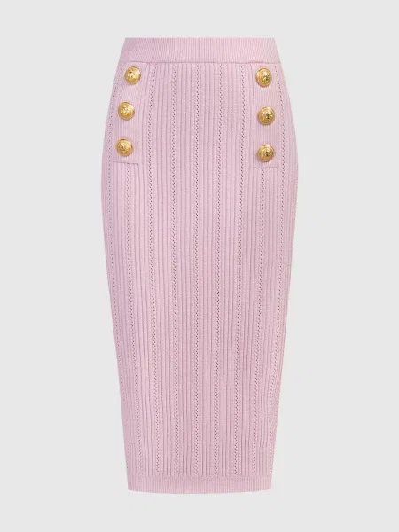 Юбка миди Balmain розовая
