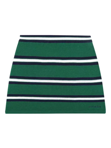 Mała mały spódnica mini Sporty And Rich w paski zielona