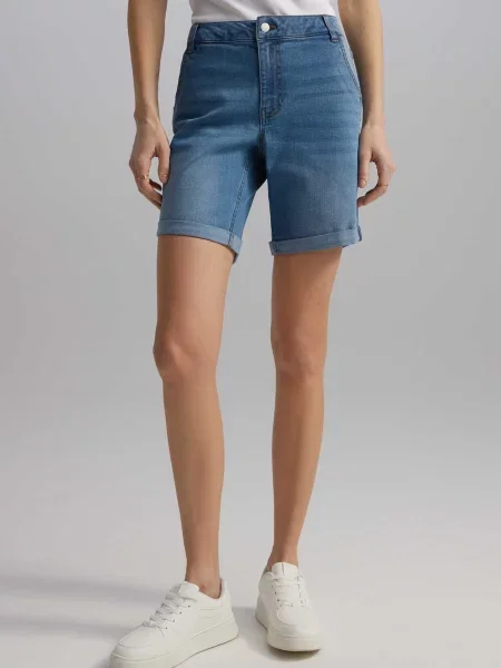 Шорти джинсові DIVERSE бавовна/поліестер/еластан блакитний