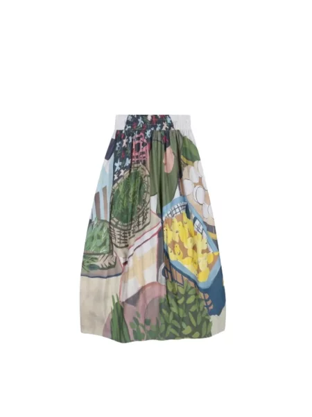 Wielobarwność spódnica midi Talking Walls do kolan