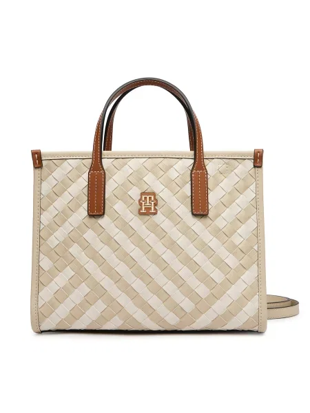Geantă shopper Tommy Hilfiger alb