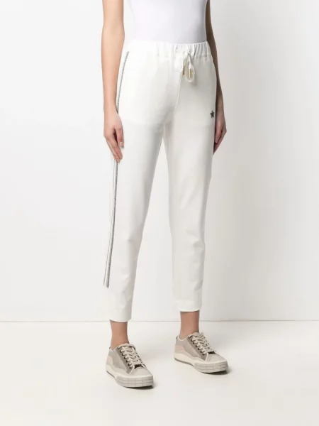 Pantaloni Lorena Antoniazzi alergare alb