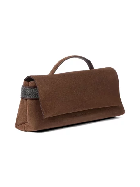 Torebka Brunello Cucinelli skórzana beżowa