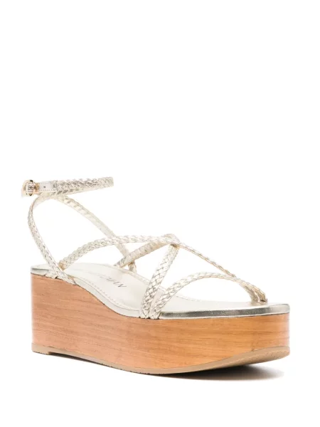 Sandale Stuart Weitzman cu pană auriu